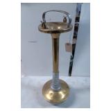 Freestanding Brass and Aluminum Ash Tray with Hand