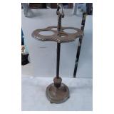 Metal Pedestal Ashtray with Missing Components