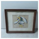Framed H. Begay Print Titled ï¿½Eagle Danceï¿½ with In