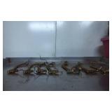 Ornate Brass Lamp Arms with Electrical Wiring