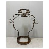 Ornate Metal Oil Lamp Hanging Frame with Decorativ