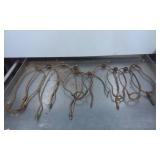 Vintage Metal Oil Lamp Parts and Burner Frames