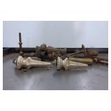 Vintage Metal Hardware Components, Including Finia