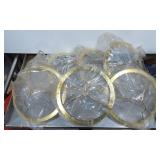 Seven Brass Light Fixture Frames With Support Stru