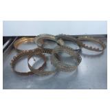 Ornate Metal Crown or Trim Rings with Decorative B