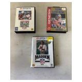 3 Sega Genesis Sports Games with Cases and Manuals