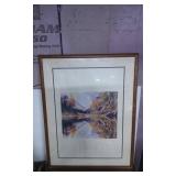 Framed Landscape Print Signed by Bev Doolittle, 27