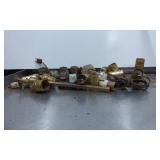 Vintage Brass Light Fixture Components and Electri