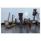 Group Lot of Assorted Vintage Electric Lamp and Fi