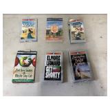 6 Audio Cassette Books Featuring Various Titles an