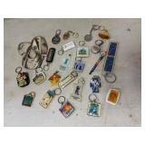 22 Assorted Souvenir and Decorative Key Chains