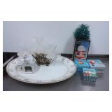 Holiday-Themed Ceramic Items Lot with Porcelain Po