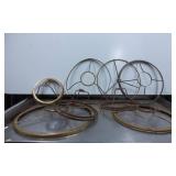 Vintage Wire and Brass Lampshade Frames