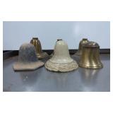 Six Metal Bell-Shaped Electrical Light Fixtures