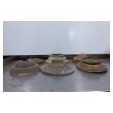 Six Metal Light Fixture Ceiling Canopies