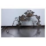 Ornamental Metal Lamp Parts with Floral and Scroll