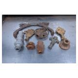 Metal Lamp Parts Including Cast and Turned Compone