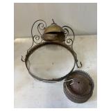 Antique-Style Metal Ceiling Light Fixture with Orn