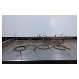 Metal Lamp Parts Including Circular Wire Frames an