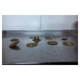 Vintage Brass Lamp Parts and Decorative Elements