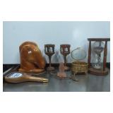 Decorative Lot Including Ceramic Horse Head, Hourg