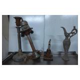 Vintage Lamp Parts and Decorative Metal Items
