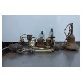 Vintage Metal Lamp Parts and Other Components