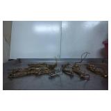 Brass Lamp Arms with Attached Wiring