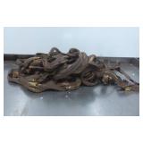 Brown Fabric Zippers with Brass Teeth and Pulls