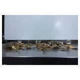 Brass and Metal Hardware with Glass Knobs