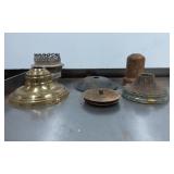 Vintage Lamp Parts in Brass, Metal, and Cast Mater