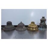 Four Metal Lampshade or Light Fixture Tops in Asso