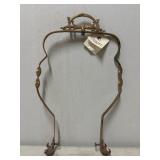Cast Metal Oil Lamp Hanging Frame with Embossed De