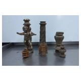 Vintage Lamp Parts in Mixed Materials and Designs