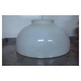 White Milk Glass Lamp Shade with Rounded Dome Desi