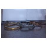 Lamp Parts Including Brass and Metal Rings