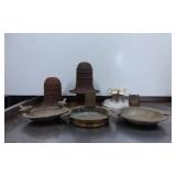 Vintage Metal Light Fixture Parts and Decorative H