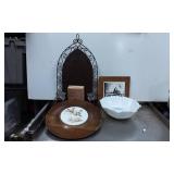 Decorative Homeware Items Including Plate, Milk Gl