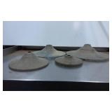 Four Metal Lamp Base Components in Assorted Sizes