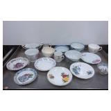 Floral Ceramic Teacups, Bowls, and Saucers Collect