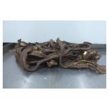 Brown Zipper Strips with Brass Teeth