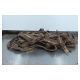 Brown Fabric Zippers with Brass Teeth and Sliders