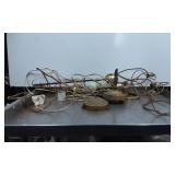 Brass and Metal Lamp Parts with Wiring Components