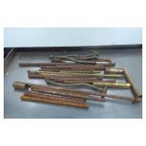 Brass and Steel Lamp Parts Including Tubes and Con