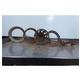 Metal Lamp Parts Including Rings and Fixture Compo