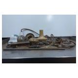 Lamp Parts Including Metal Fittings, Wiring, and C