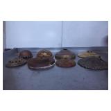 Vintage-Style Metal Lamp Parts in Brass and Iron F