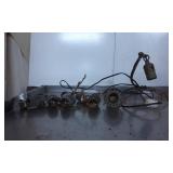 Lamp Parts Including Sockets, Wiring, and Metal Fr