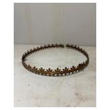 Brass Oil Lamp Crown with Decorative Pierced Desig