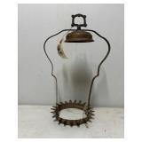 Hanging Metal Oil Lamp Frame with Decorative Eleme